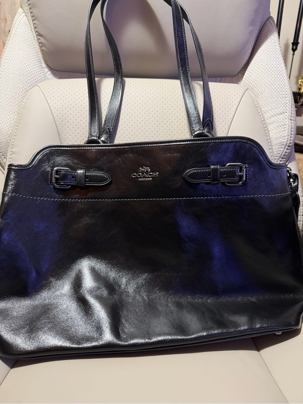 Coach Black Easton tote